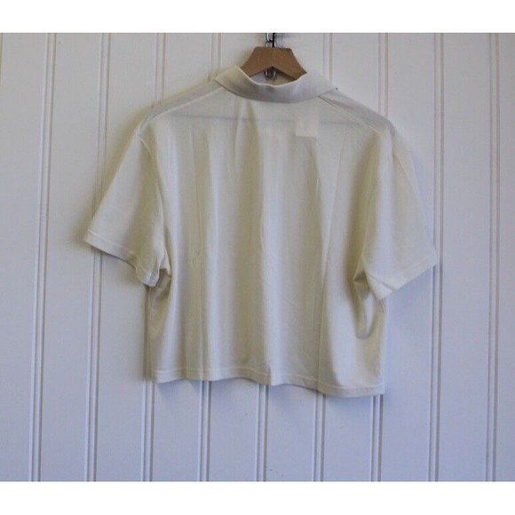Outdoor Voices Birdie Cropped Polo shirt‎ size XXLarge XXL Milk stone off white - Picture 10 of 10
